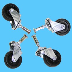Комплект колес для стула подкатного 4 шт. MS0202/W (T09004/W)